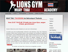 Tablet Screenshot of lions-gym.com